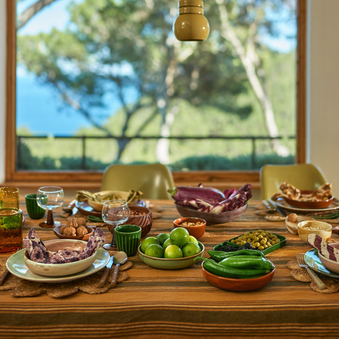 HKliving 70's Dinerbord Ø 29 cm - Set van 2 - Palms