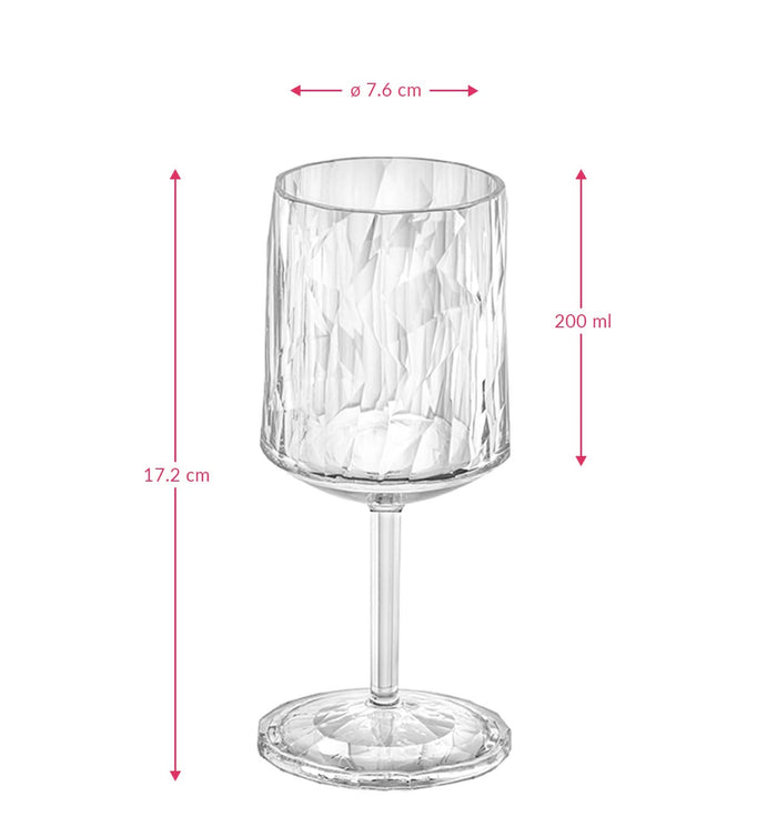 Wijnglas, 0.2 L, Set van 2, Organic, Transparant - Koziol | Club No. 9