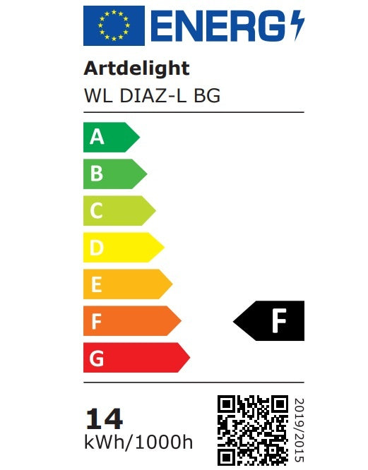 Artdelight Wandlamp Diaz-L Gun Metal Led 2 x 6Watt