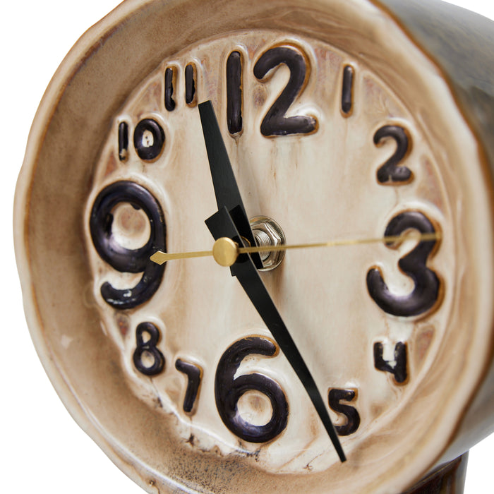 HKliving Retro Ceramics Tafelklok - Cream