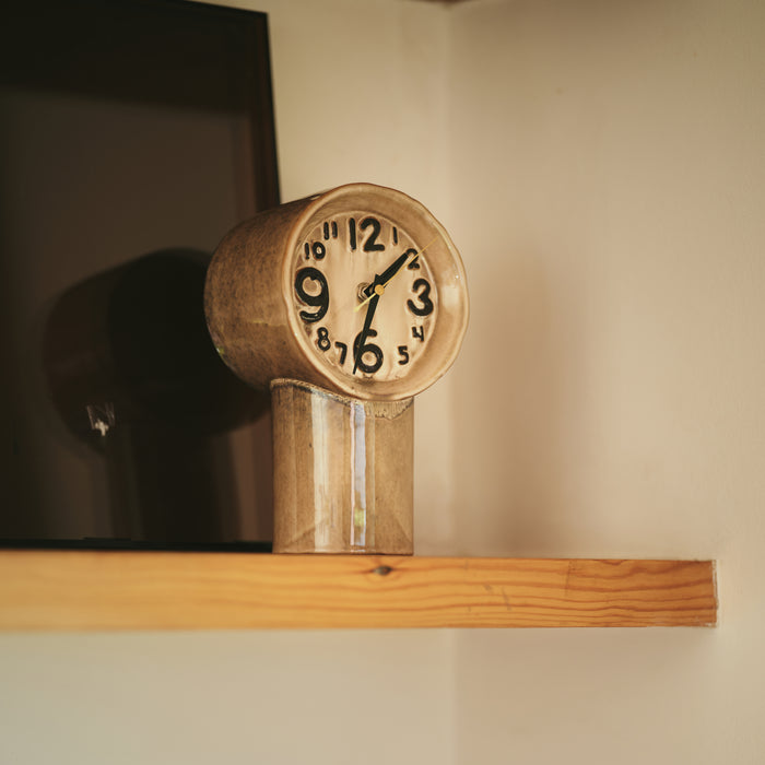 HKliving Retro Ceramics Tafelklok - Cream