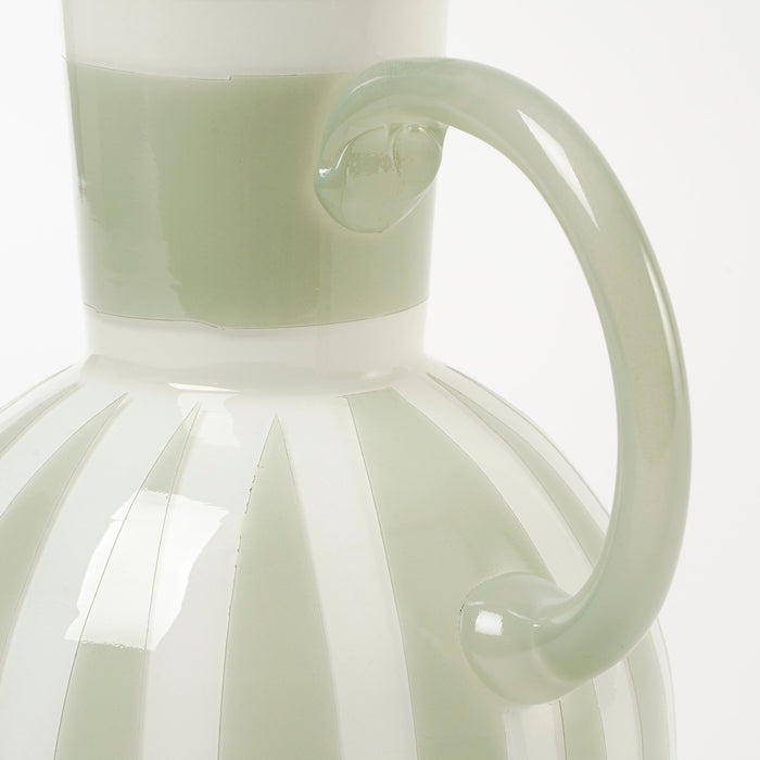 Mica Decorations Bazaar Vaas - H21 x Ø17,5 cm - Glas - Lichtgroen