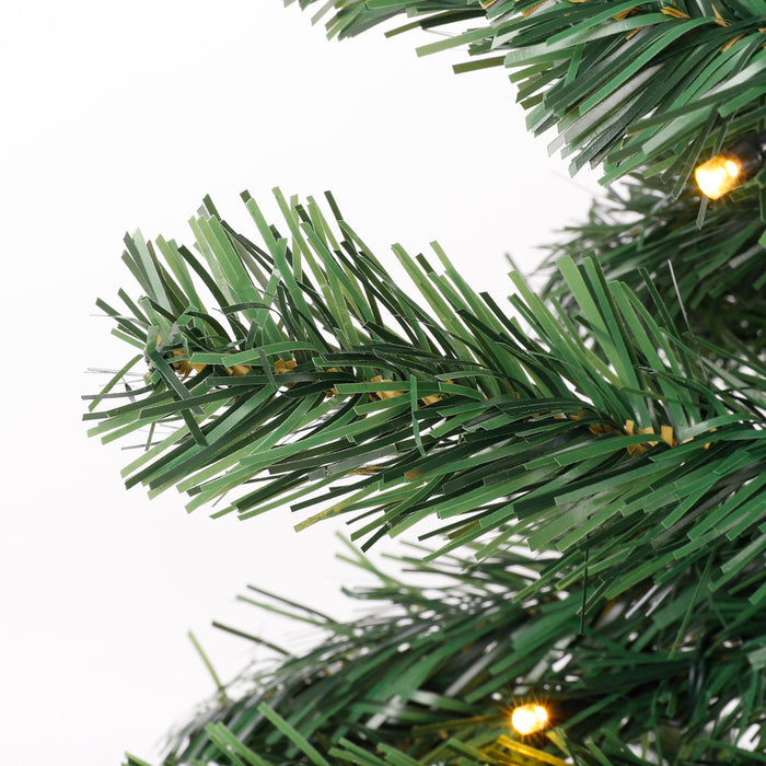 Black Box Trees Norton 2 Kunstkerstbomen|1 Kerstkrans - LED -H90xØ45cm