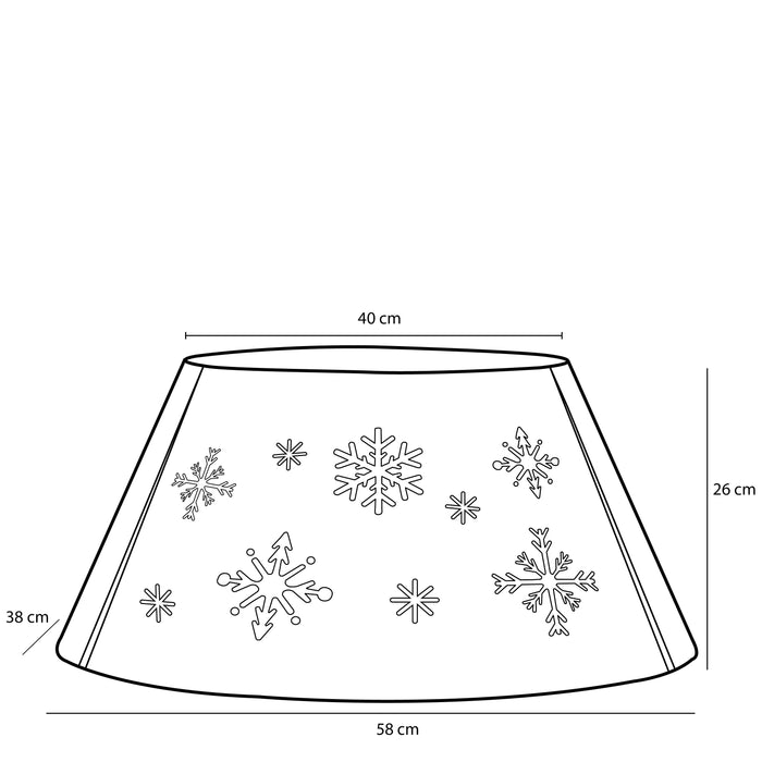 House of Seasons Kerstboomrok - L50 x B38 x H26 cm - Metaal - Zwart