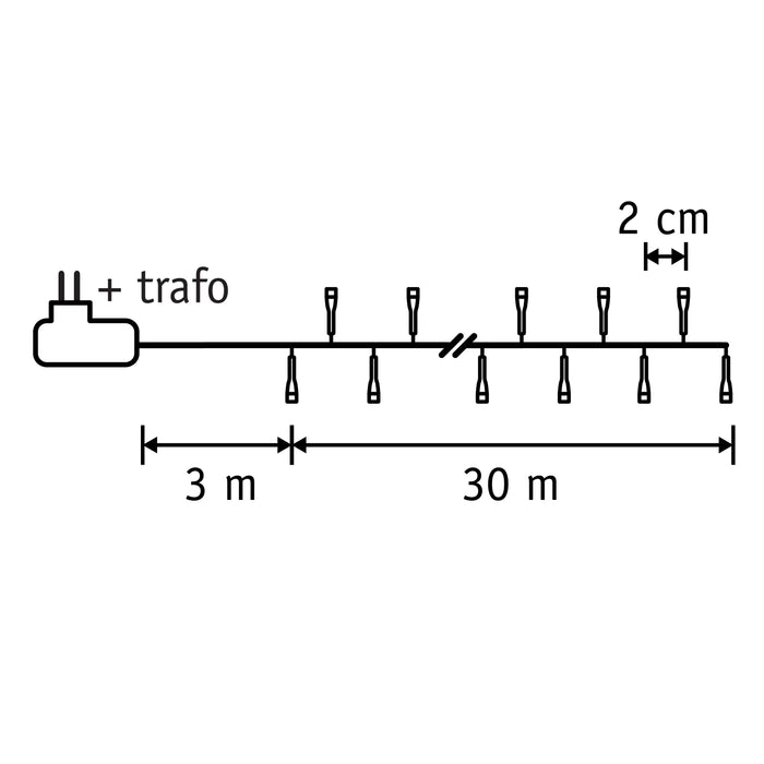 Luca Smart Lighting Snake Kerstboomverlichting met 1500 LED – L3000 cm