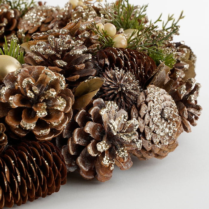 House of Seasons Kerstkrans - Ø50 cm - Bruin