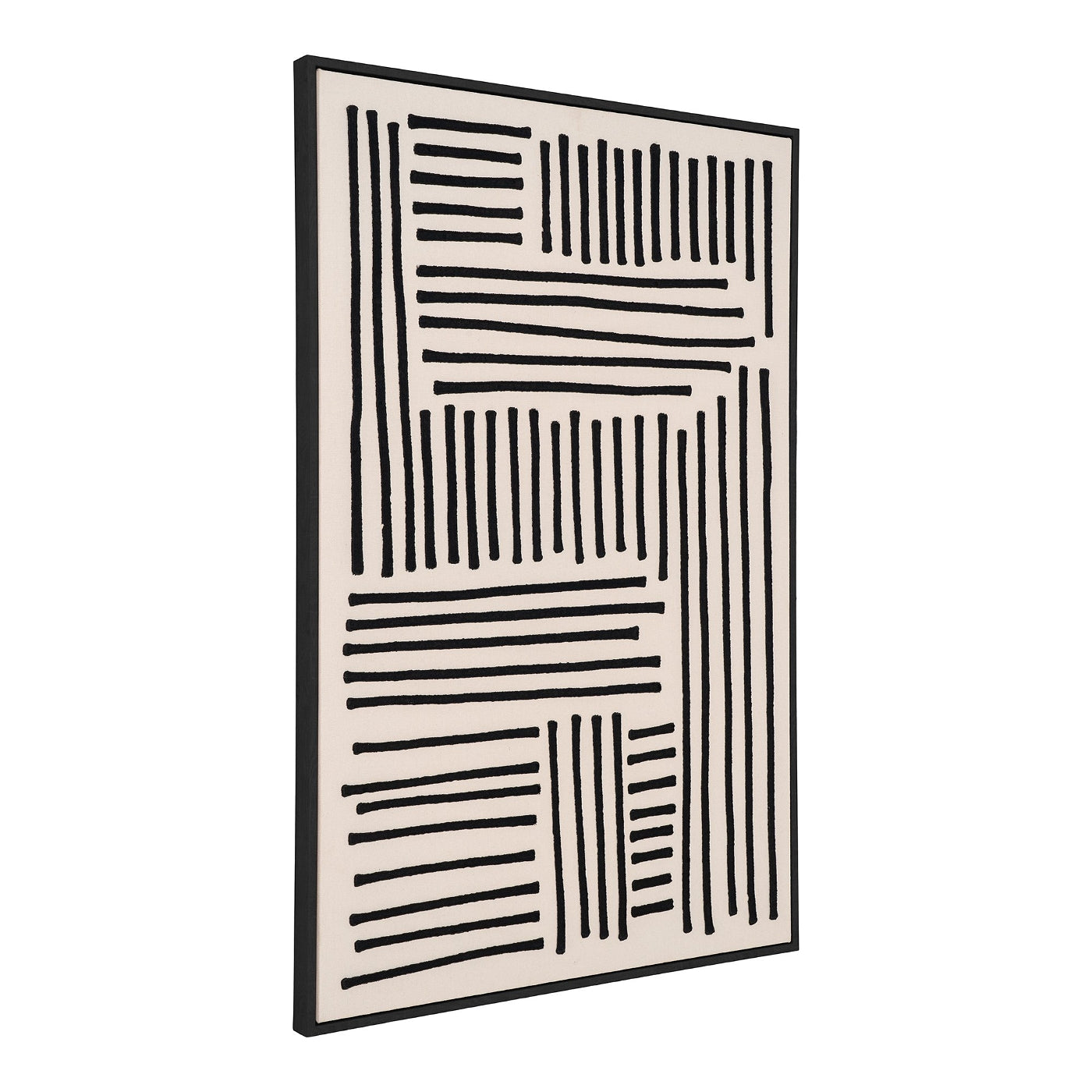 House Nordic - Wand Canvas Rechthoek - Beige katoen - 3x100x140cm