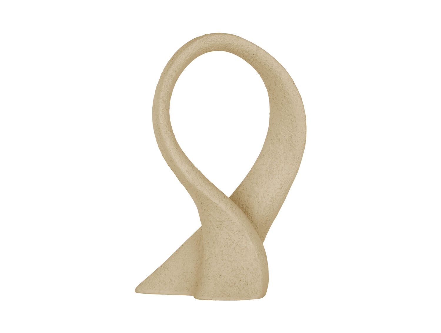 present time - Statue Abstract Art Bow polyresin sand brown
