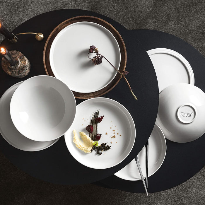 Villeroy & Boch Serviesset La Boule - Wit - 7-delig | 2 personen - 2x bol, 2x schaal, 2x universeel bord, 1x serveerschaal