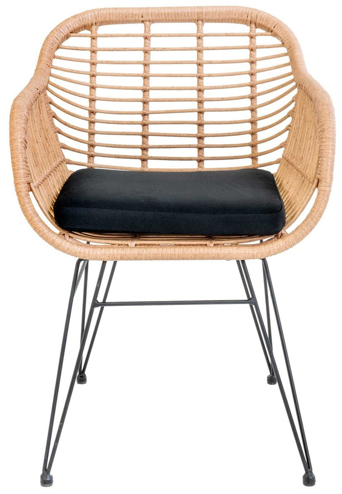 House Nordic Trieste Polyrattan Armstoel Natural set van 2