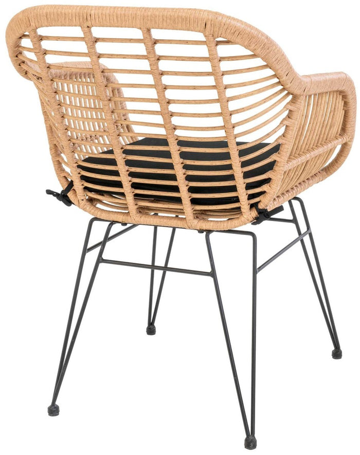 House Nordic Trieste Polyrattan Armstoel Natural set van 2