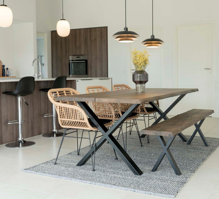 House Nordic Trieste Polyrattan Armstoel Natural set van 2