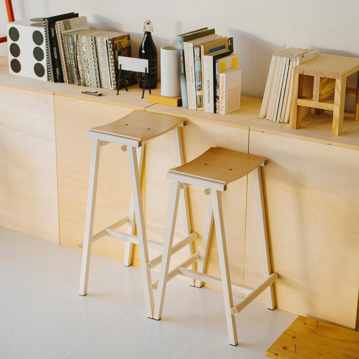 HAY Taburete 8 Barkruk High H 75 cm - Eggshell