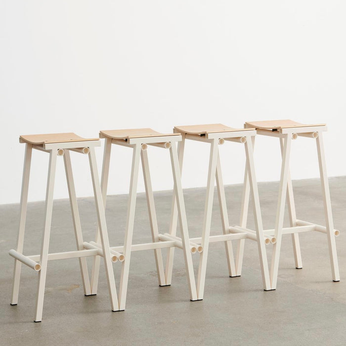 HAY Taburete 8 Barkruk Low H 65 cm - Eggshell
