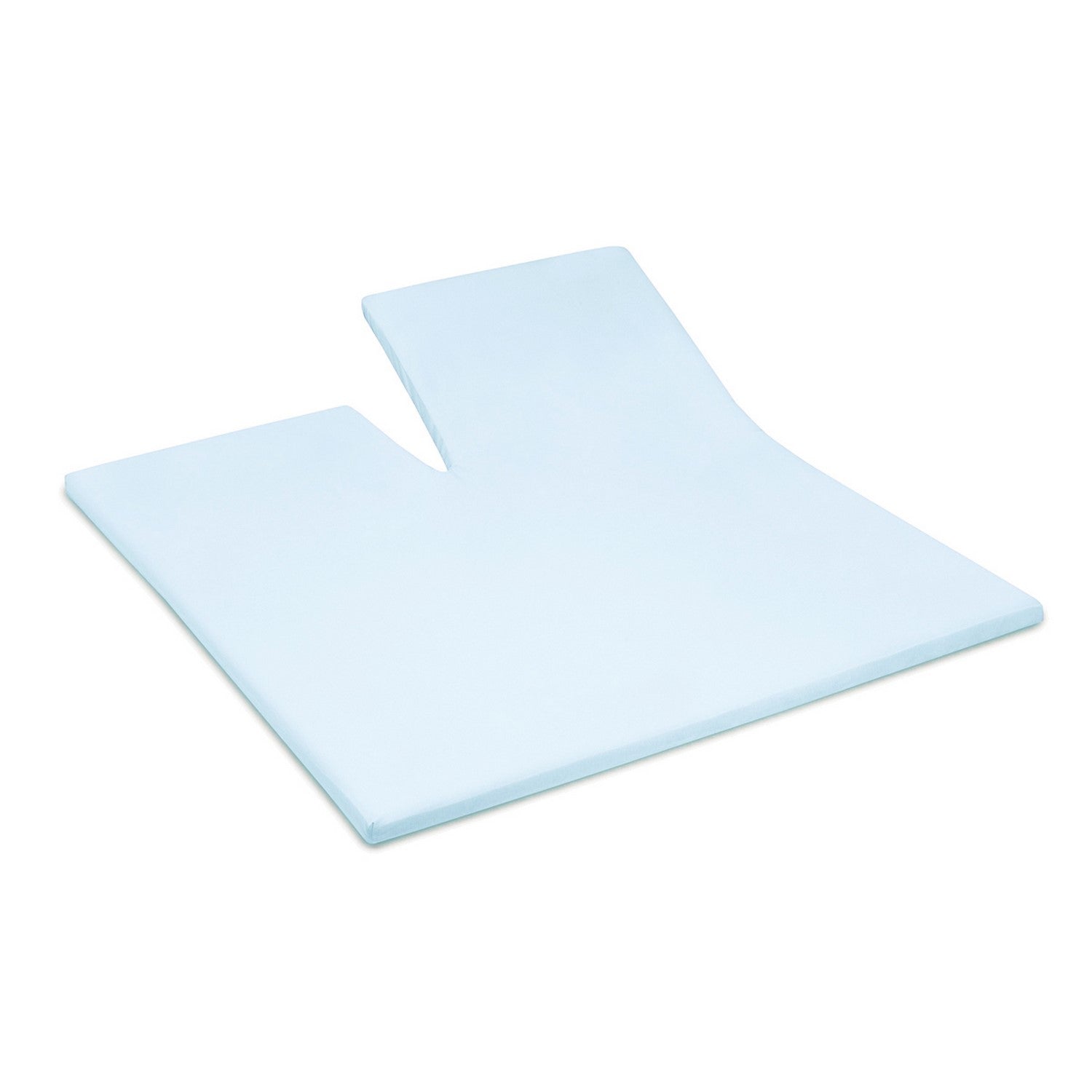 Damai Splittopper Single Split Hoeslaken Bio Katoen Satijn - sky blue