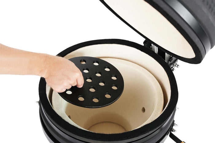 Buccan BBQ - Kamado barbecue - Table Grill 15" - Zwart
