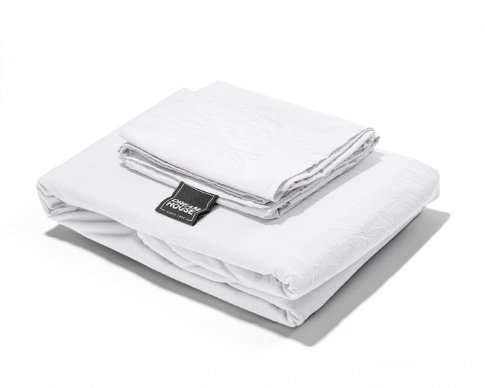 Dekbedovertrek Stone Washed - 100% Natuurlijk - Wit - 240x220cm