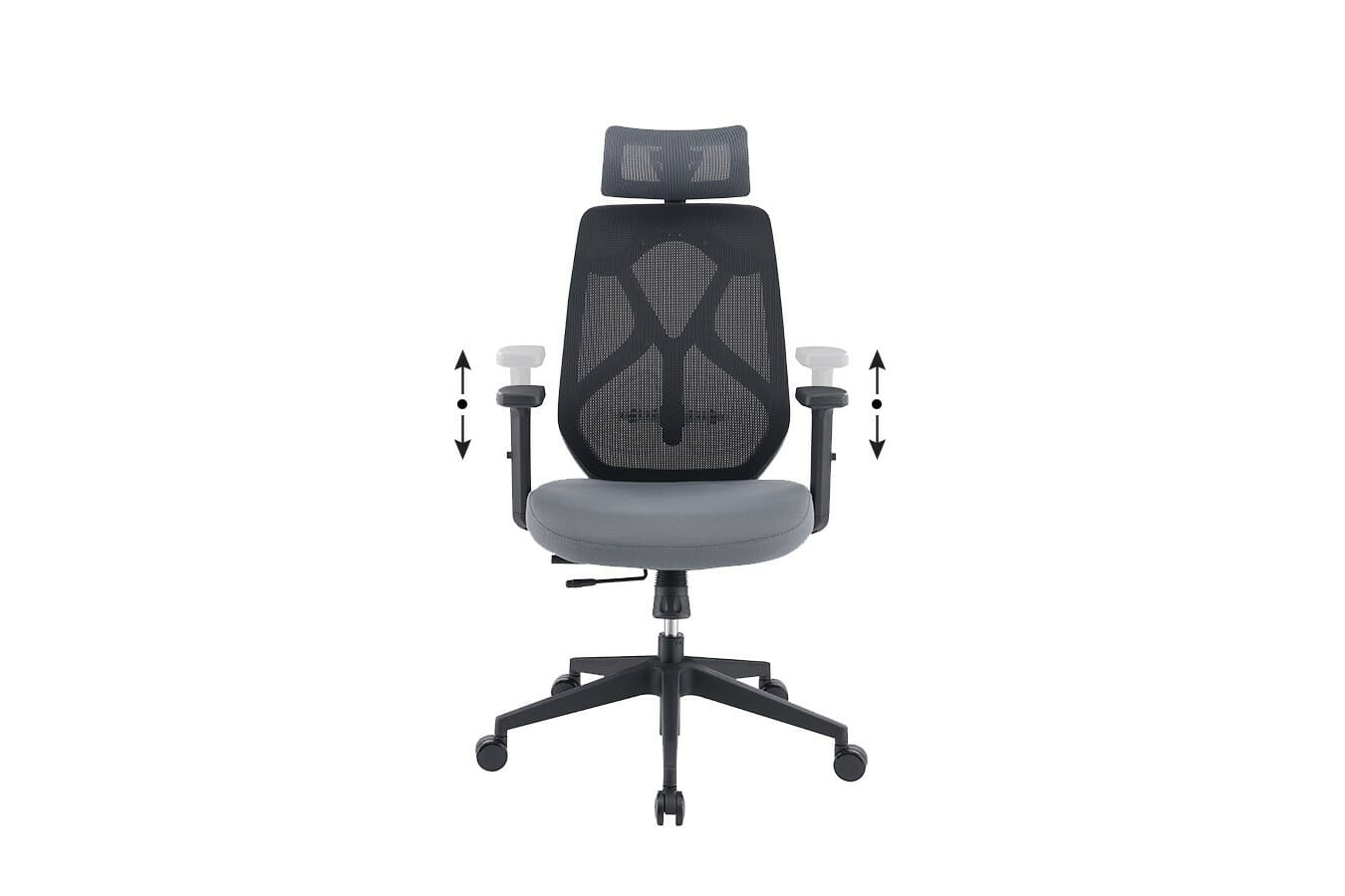 Feel Home - Ergonomische Bureaustoel Verstelbaar - Zwart|Grijs