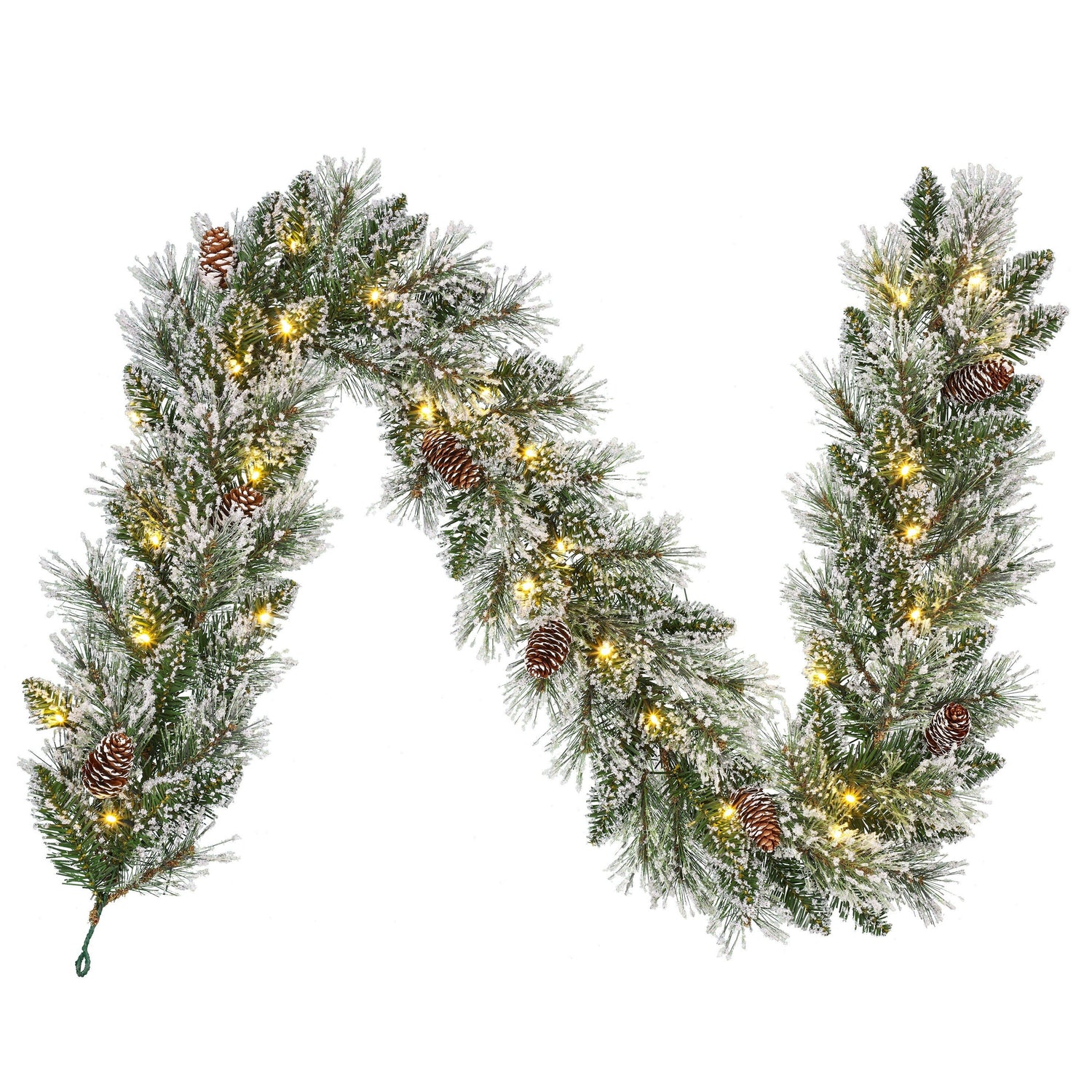 Black Box Trees Vandans Guirlande met LED - L180 cm - Groen Frosted
