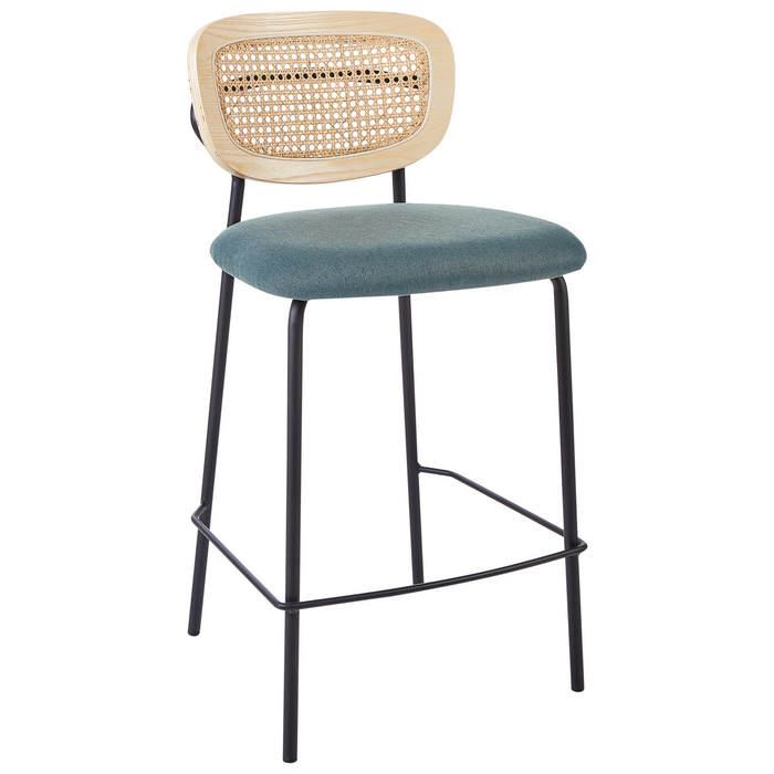 Beliani - MAYETTA - Barkruk set van 2 - Blauwgroen - Polyester