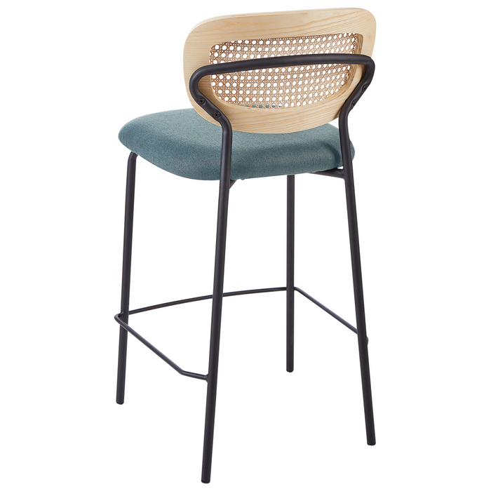 Beliani - MAYETTA - Barkruk set van 2 - Blauwgroen - Polyester