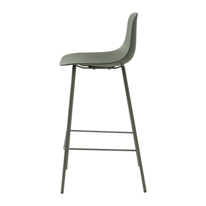 by fonQ Keen Barkruk H 67,5 cm - Olijfgroen
