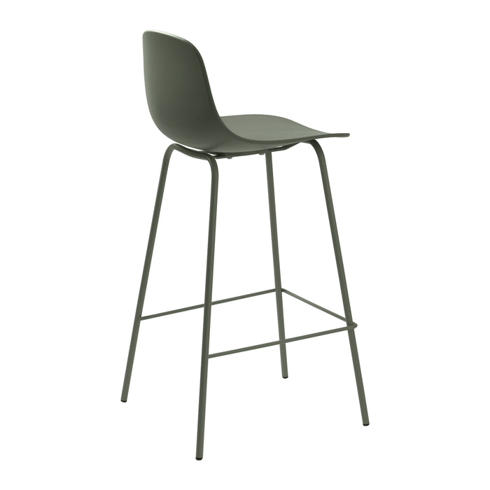 by fonQ Keen Barkruk H 67,5 cm - Olijfgroen