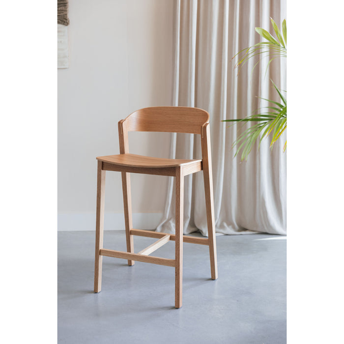 Housecraft Living Wooz Barkruk Eikenhout Bruin