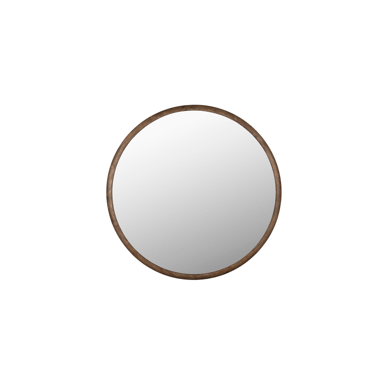 Dutchbone Gale Spiegel| Wandspiegel Rond 80 cm Hout - Bruin