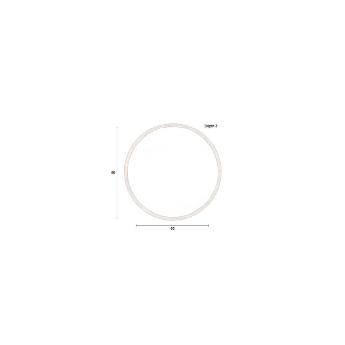 Dutchbone Gale Spiegel| Wandspiegel Rond 80 cm Hout - Bruin