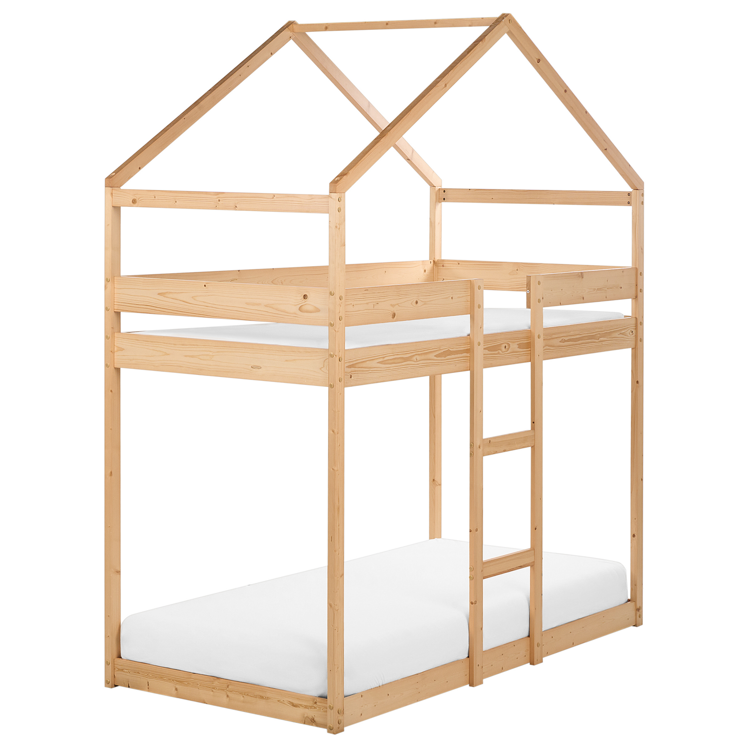 Beliani - LABATUT - Stapelbed - Lichthout - 90 x 200 cm - Dennenhout