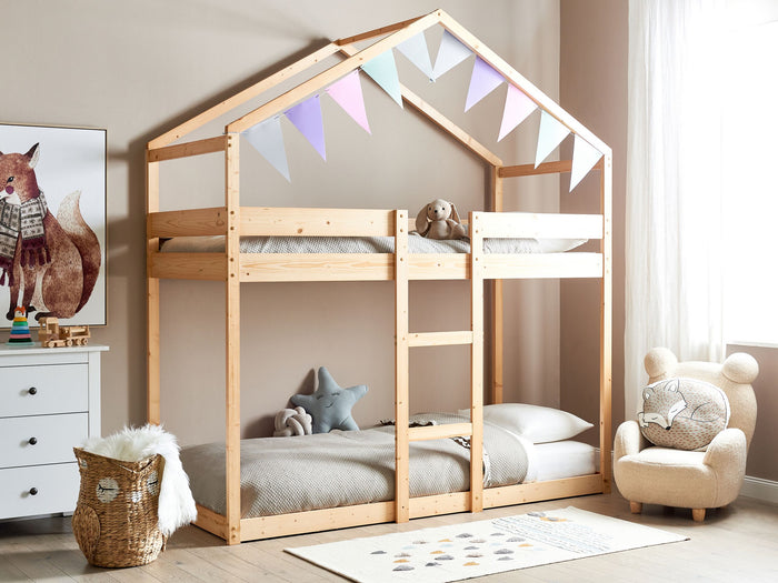Beliani - LABATUT - Stapelbed - Lichthout - 90 x 200 cm - Dennenhout
