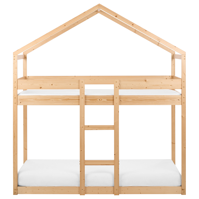 Beliani - LABATUT - Stapelbed - Lichthout - 90 x 200 cm - Dennenhout