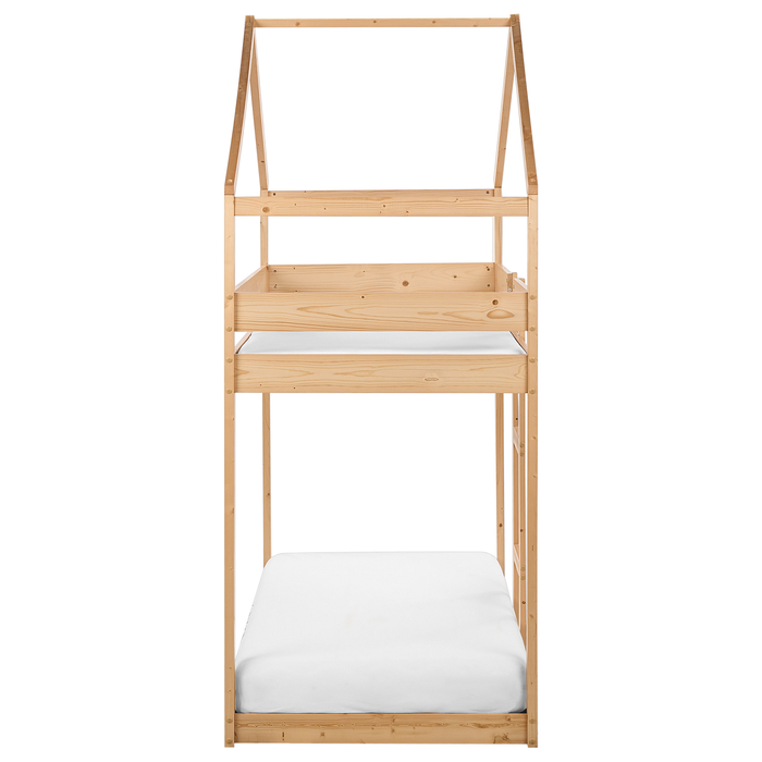 Beliani - LABATUT - Stapelbed - Lichthout - 90 x 200 cm - Dennenhout