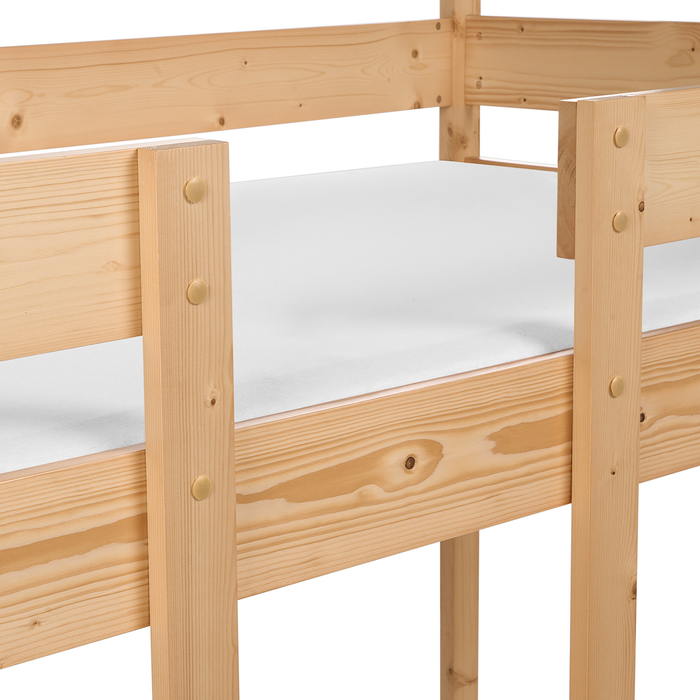 Beliani - LABATUT - Stapelbed - Lichthout - 90 x 200 cm - Dennenhout