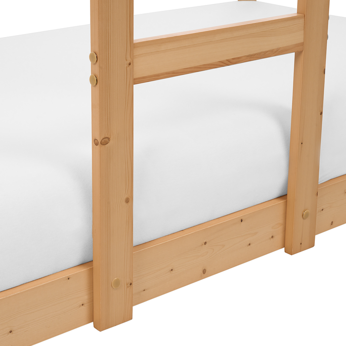 Beliani - LABATUT - Stapelbed - Lichthout - 90 x 200 cm - Dennenhout