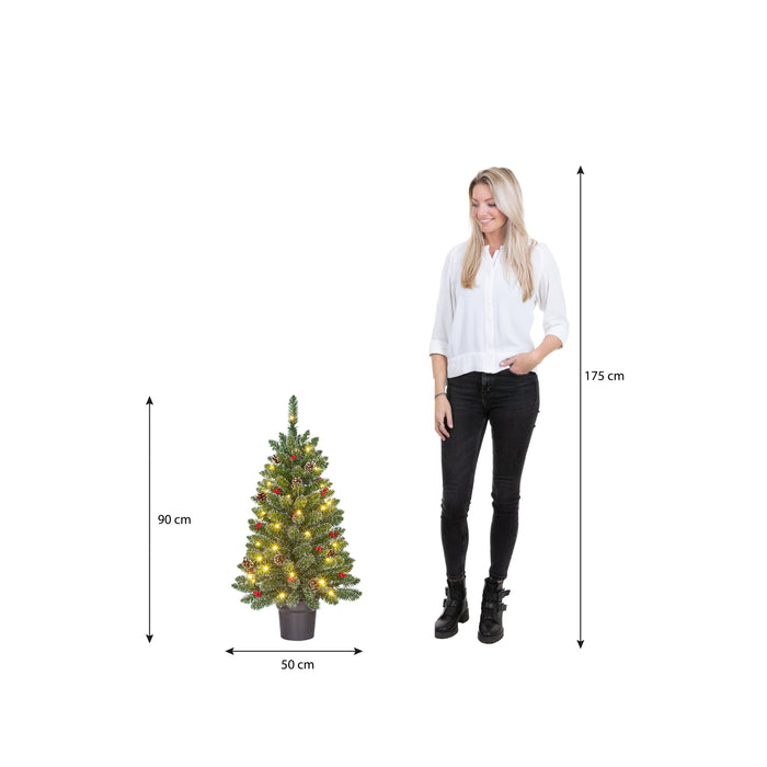 Black Box Trees Creston Kunstkerstboom met Verlichting - H90