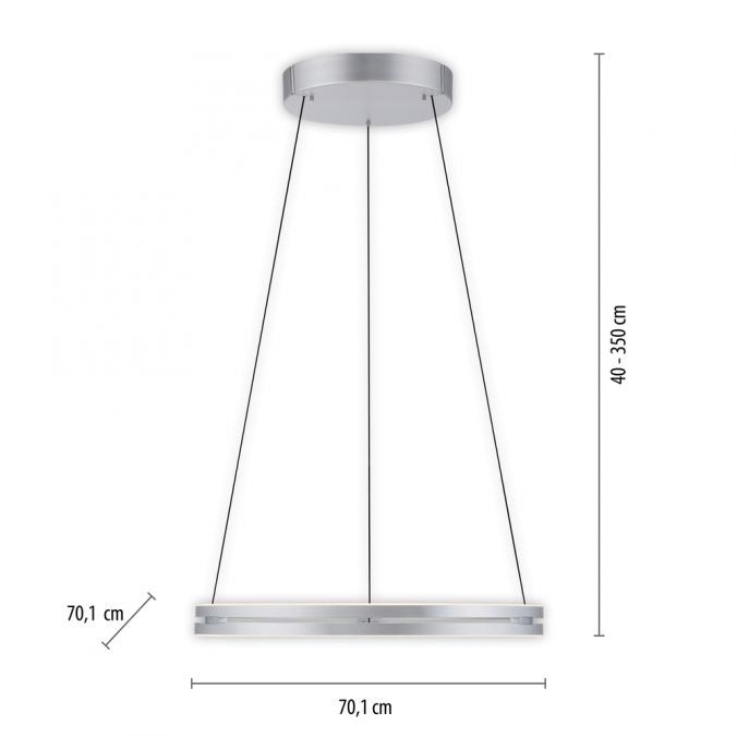 Neuhaus PURE® Neuhaus PURE-MOTO-E-LOOP Hanglamp E-Lift  Aluminium Ø