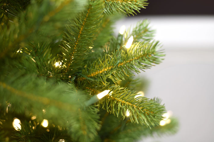 Poly Bayberry Slim verlichte kunstkerstboom - 228 cm - Groen - Ø109 cm