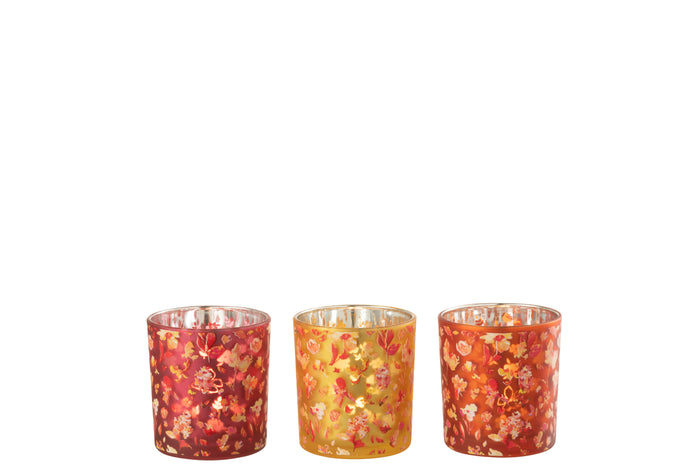 J-Line Slinger Bloemen + Blaadjes - kunststof - rood|groen - 2 stuks