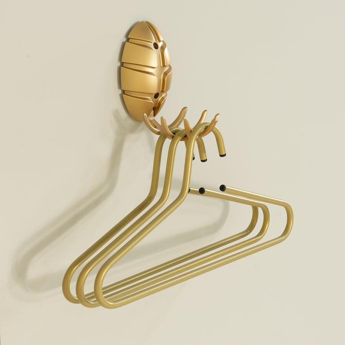 SPINDER DESIGN BUG Wandkapstok - Goud | Goud