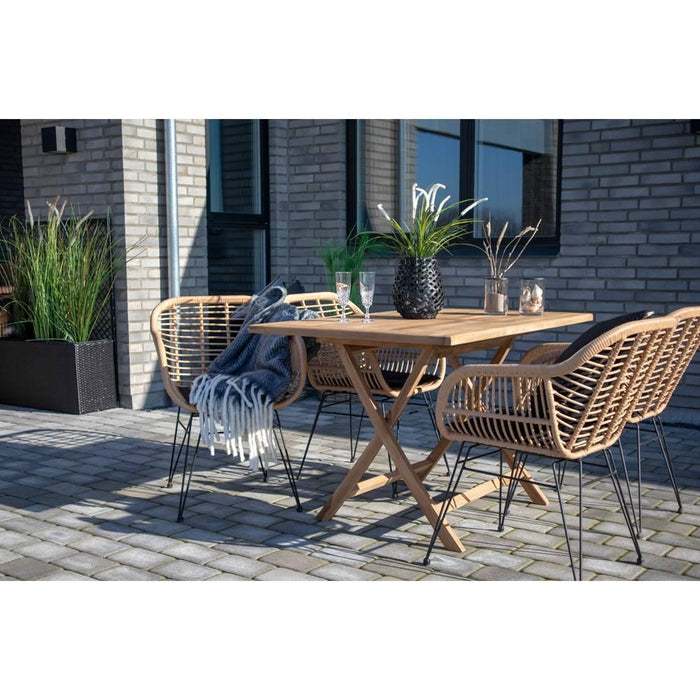 House Nordic Oviedo Rechthoekige Eettafel Teakhout