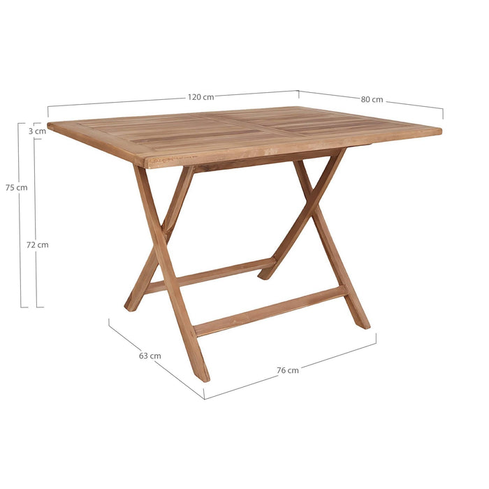 House Nordic Oviedo Rechthoekige Eettafel Teakhout