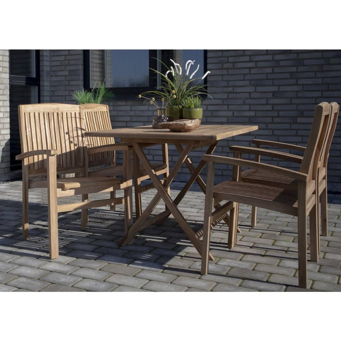 House Nordic Oviedo Rechthoekige Eettafel Teakhout
