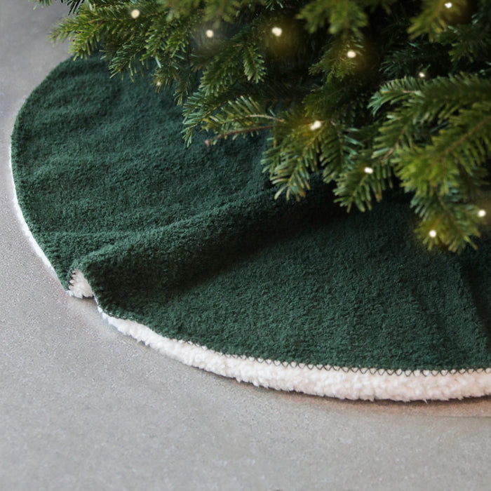 Unique Living kerstboomrok - donkergroen - D90 cm - polyester