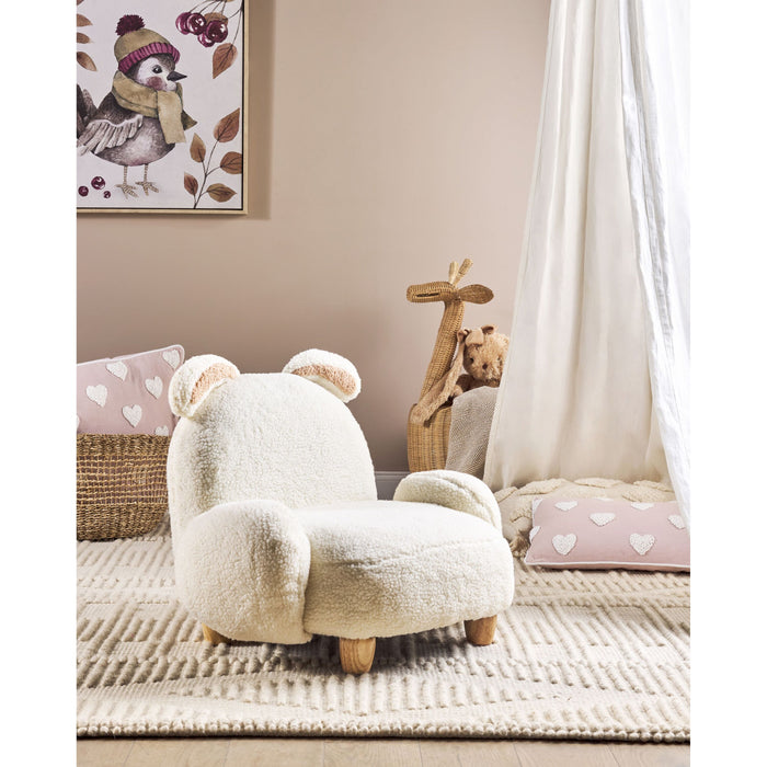Beliani - KANNA - Kinderstoel - Wit - Nepbont