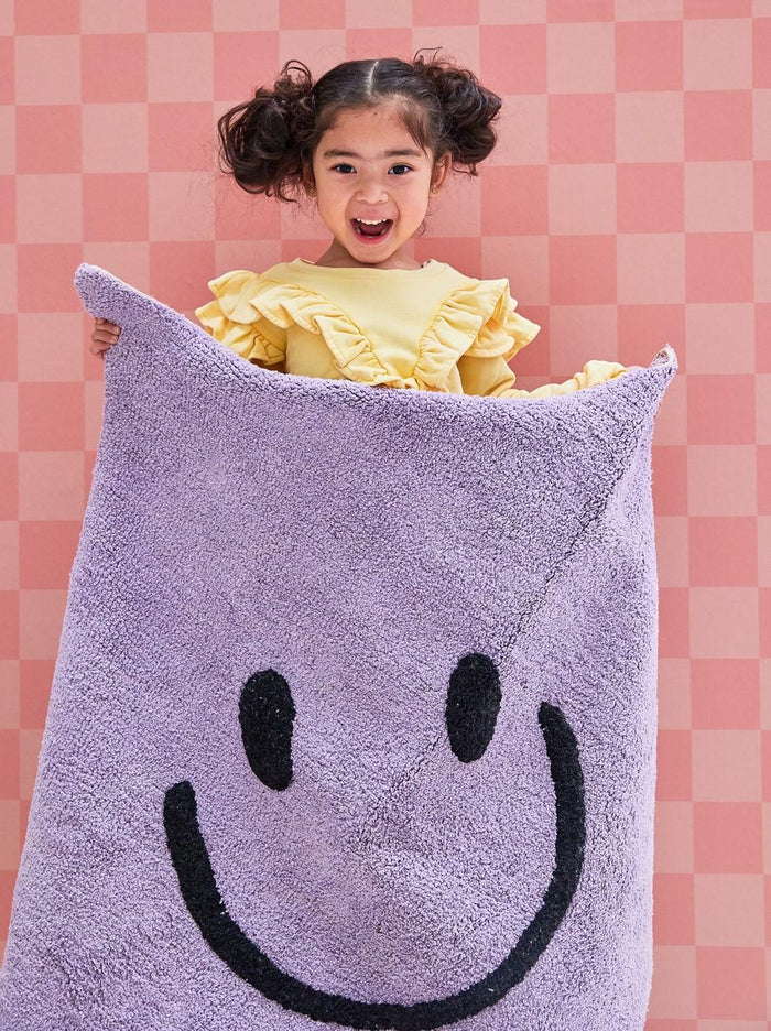 Tapis Petit Sunny vloerkleed Ø120 paars Annet Weelink Design