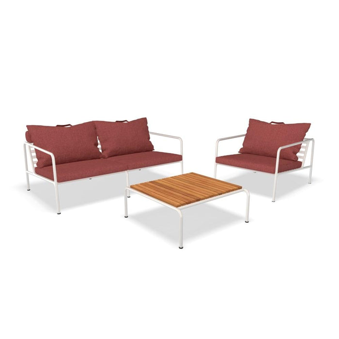 Houe Avon Ottoman voetenbank frame wit stof Alpine
