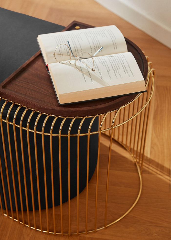 Curva bijzettafel zilver
