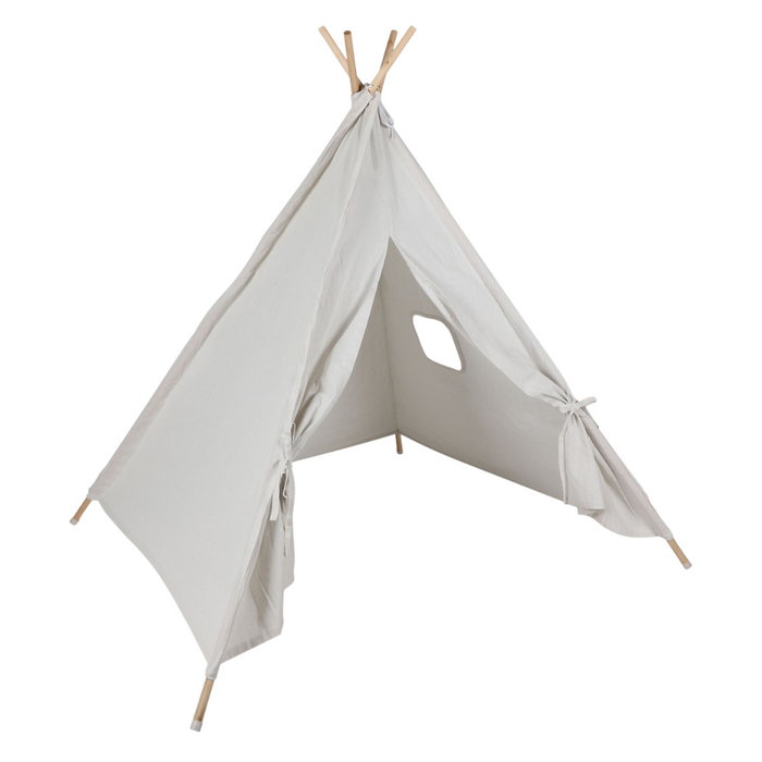 MISOU Tipi Tent Kinder Speeltent Jongens Meisjes 120x120x150cm Beig...